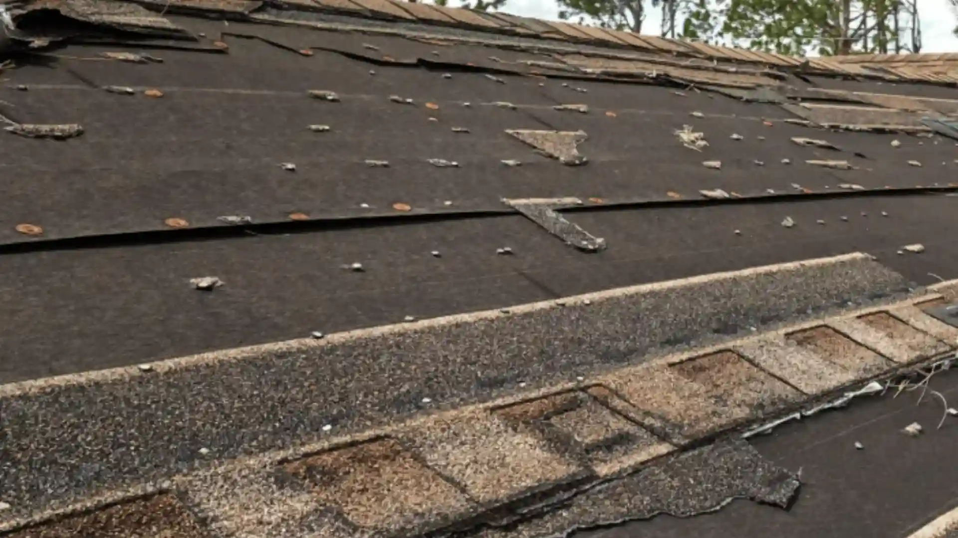 Severely curled and deteriorating roof shingles causing leaks in Rochester MN