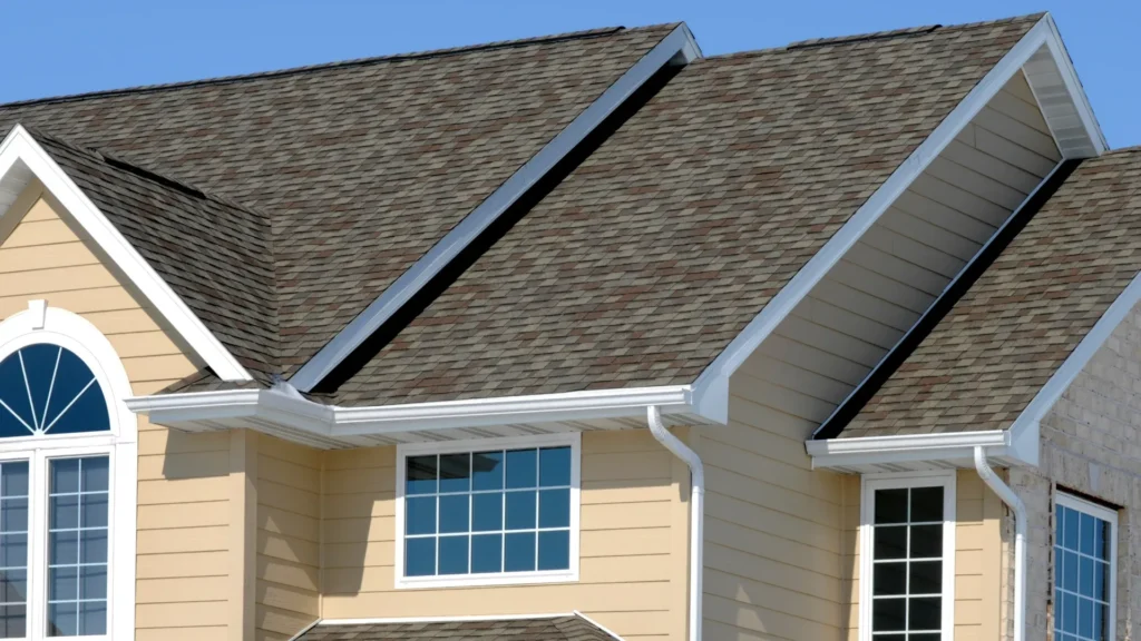 Architectural asphalt shingle roof installed on a residential home